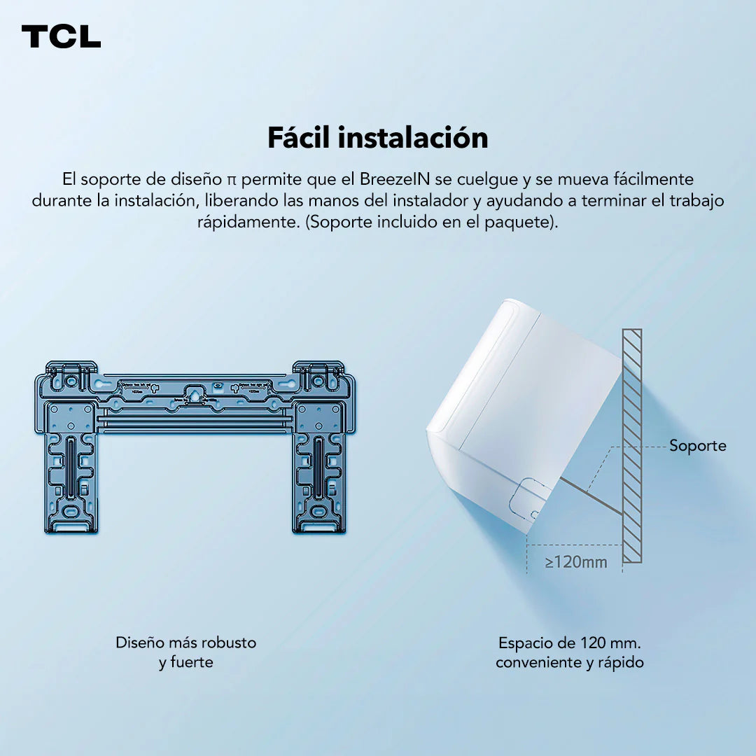 Aire Acondicionado Inverter TCL BreezeIN 12000 BTU WIFI (Instalación incluida)