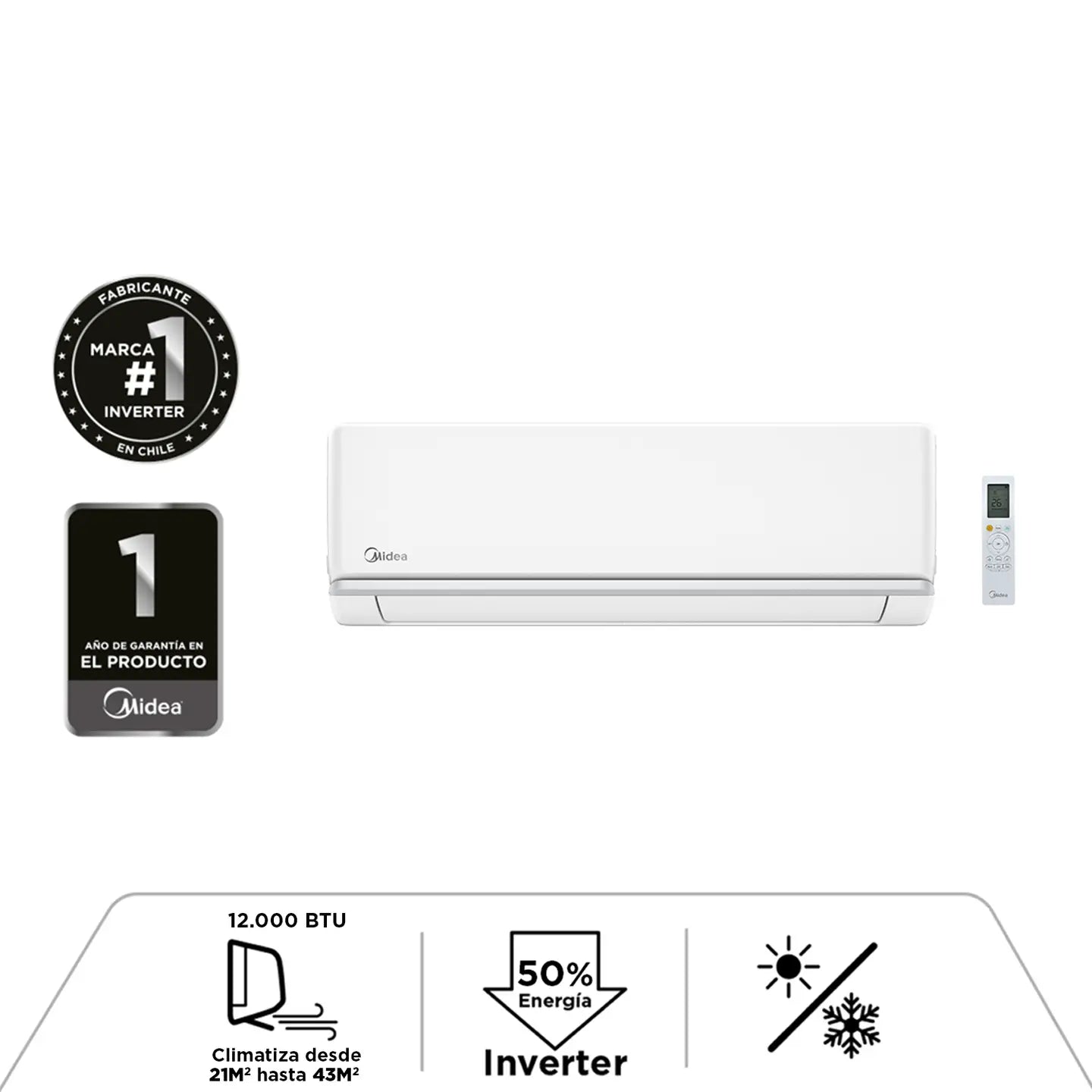 Aire Acondicionado Split Inverter Xtra Frio-Calor 12000 Btu (Instalación incluida)