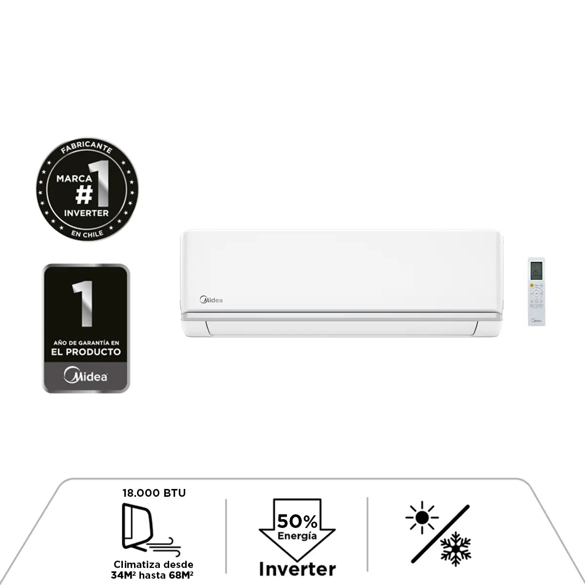 Aire Acondicionado Split Inverter Xtra Frio-Calor 18000 Btu (Instalación incluida)