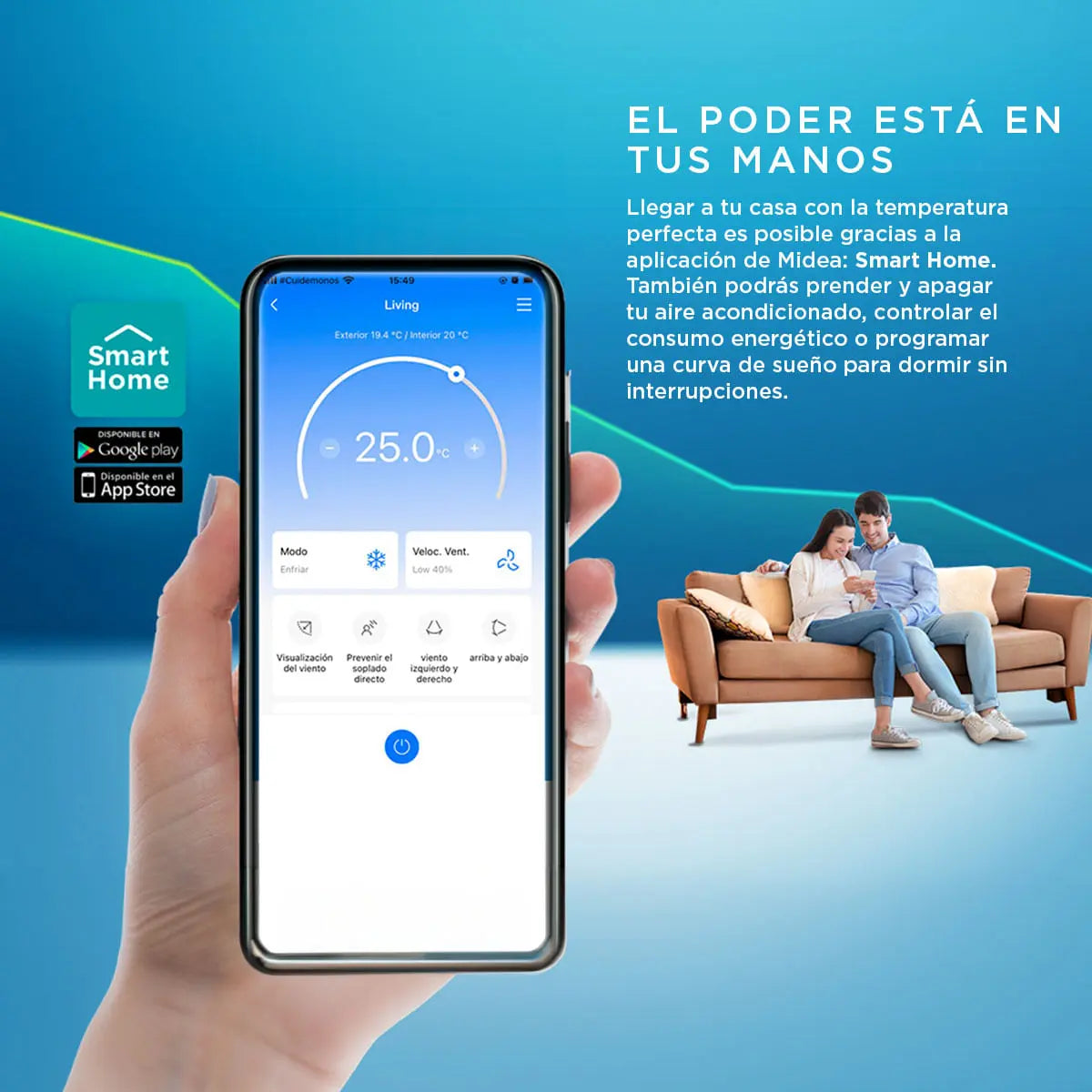 Aire Acondicionado Split Inverter Breezeless Frio-Calor 12000 Btu + Wifi (Instalación incluida)